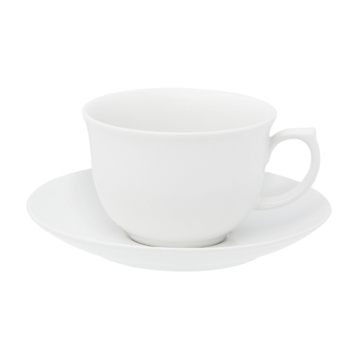 Set 04 Xícaras Chá com Pires Porcelana Pure