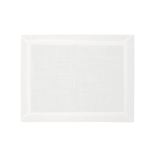 Set 04 Jogos Americanos Linho Ponto Ajour Branco Slim