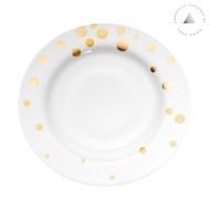 Set 04 Pratos Rasos Porcelana Reflexos