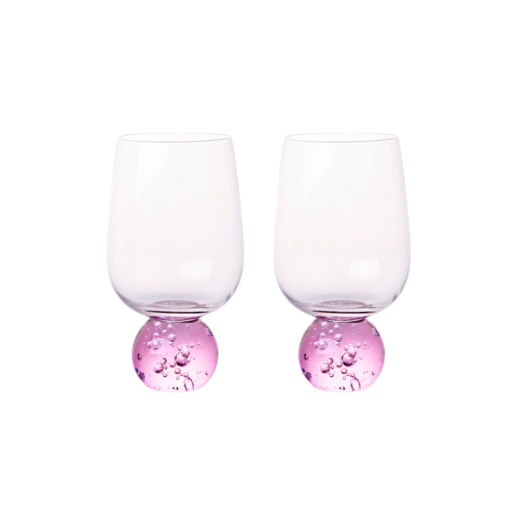 Set 02 Copos Esfera Rosa